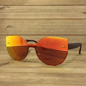 O2 Eyewear 7076 One Piece Rimless Sunglasses(OR)